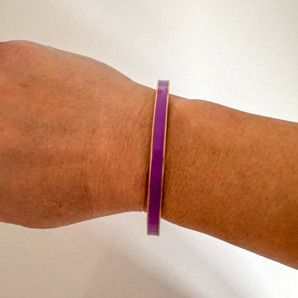 Kate Spade bangle bracelet, purple & gold - Picture 2 of 6